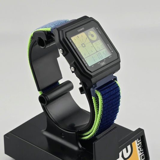 Casio LF20W-8A Modified | POP Ocean Mist | Blue and Green Nylon Loop Strap | Retro Style Watch Gift